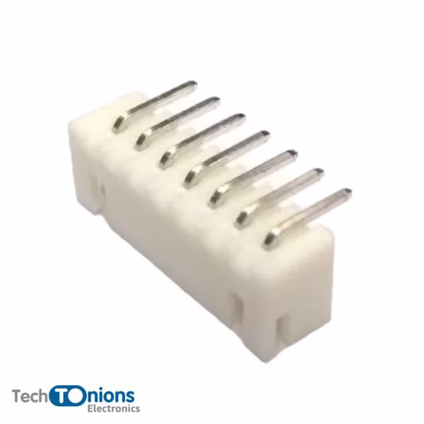 Horizontal Right Angle Through Hole Header 7 pin JST 1.25mm - Image 3