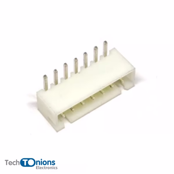 Horizontal Right Angle Through Hole Header 7 pin JST 1.25mm