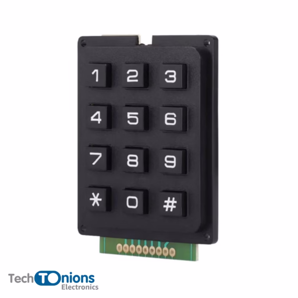 4×3 12-key Keyboard Keypad Telephone Style – Black